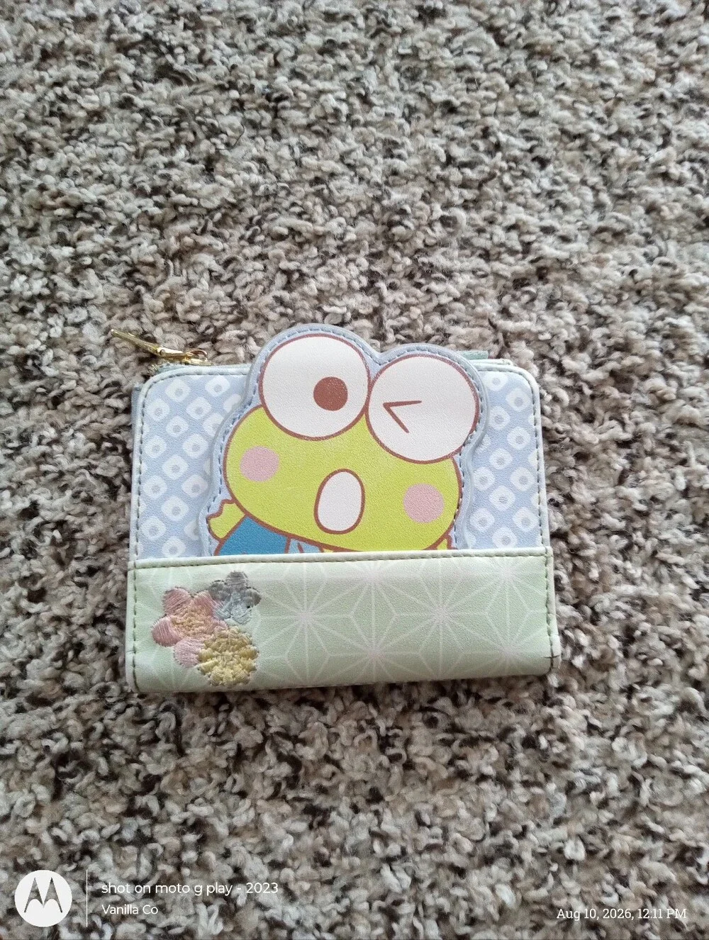 Her Universe Keroppi Wagara Kimono Mini Wallet Sanrio Green Small